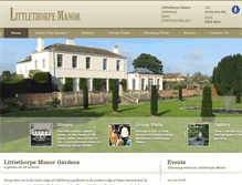 Tablet Screenshot of littlethorpemanor.com